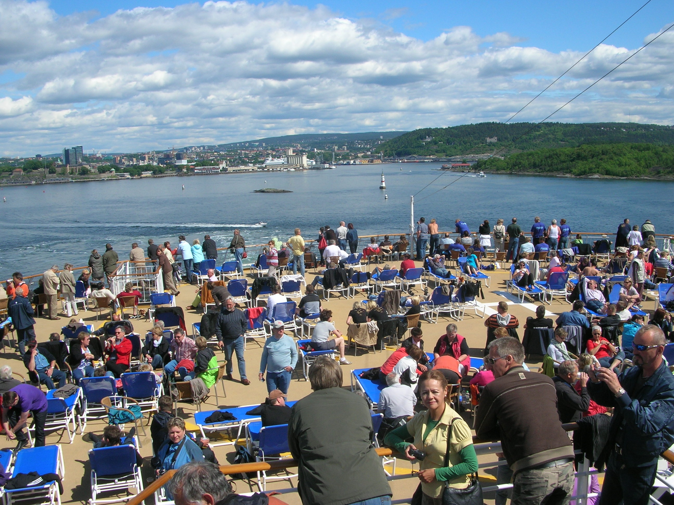 Sehleute an Bord der Fähre Oslo-Kiel